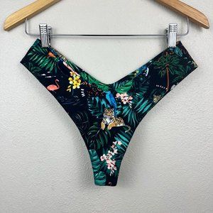 Skatie Bikini Bottoms Tropical Paradise Jungle Animal Print NEW Size L